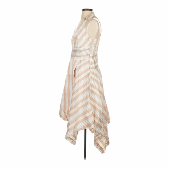 NWT! Maeve by Anthropologie Striped Handkerchief Wrap Shirt Midi Dress. Size 2. - Picture 9 of 14